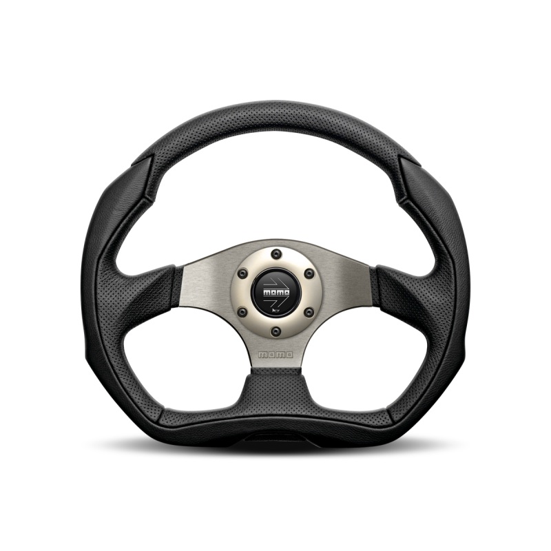 Momo Jet Steering Wheel 350 mm –  Black AirLeather/Black Spokes