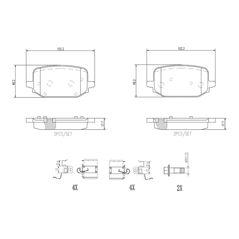 PRIME Low-Met Rear Disc Brake Pad Set – P24249