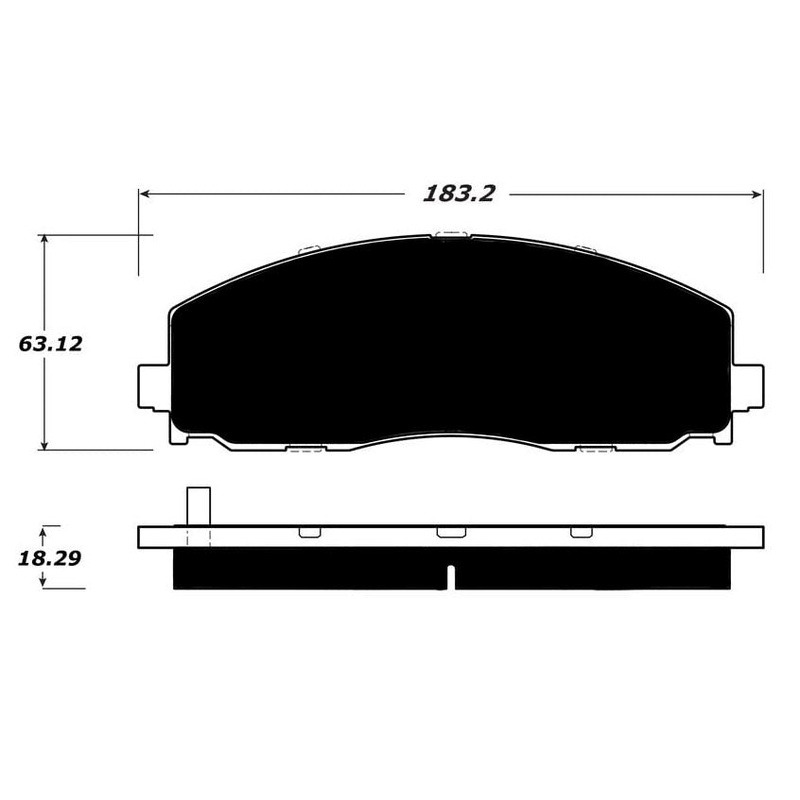 Porterfield Brake Pads for 2011 DODGE JOURNEY 330mm Front or 328mm Rear Discs