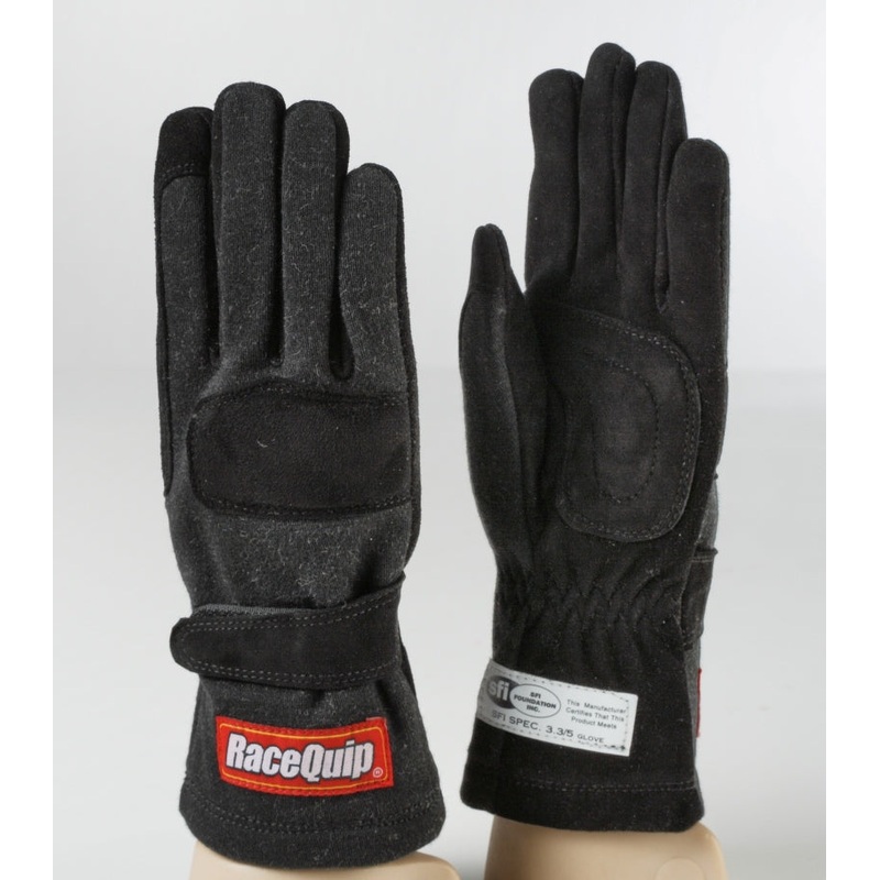 RaceQuip Black 2-Layer SFI-5 Glove – Small