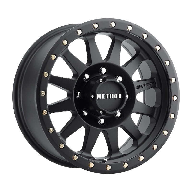 Method MR304 Double Standard 17×8.5 0mm Offset 8×6.5 130.81mm CB Matte Black Wheel