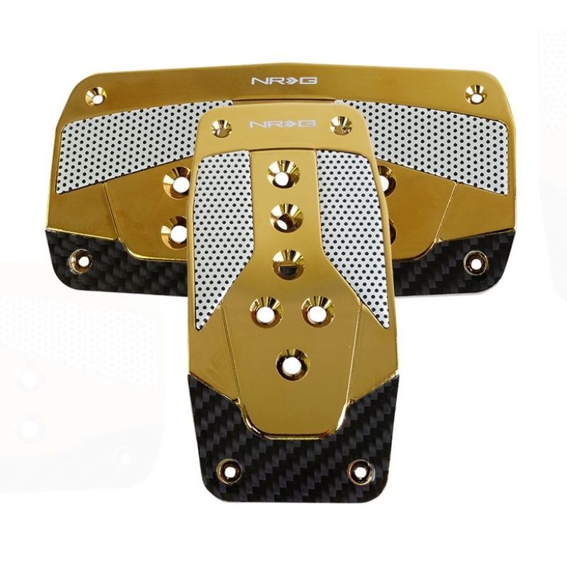 NRG Aluminum Sport Pedal A/T – Red w/Chrome Gold Carbon