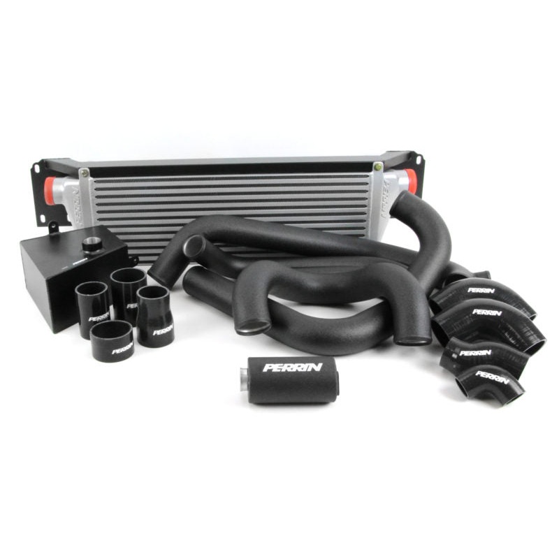 Perrin Performance 2015-2017 Subaru STI FMIC Black Boost Tubes w/ Black Silicone Couplers