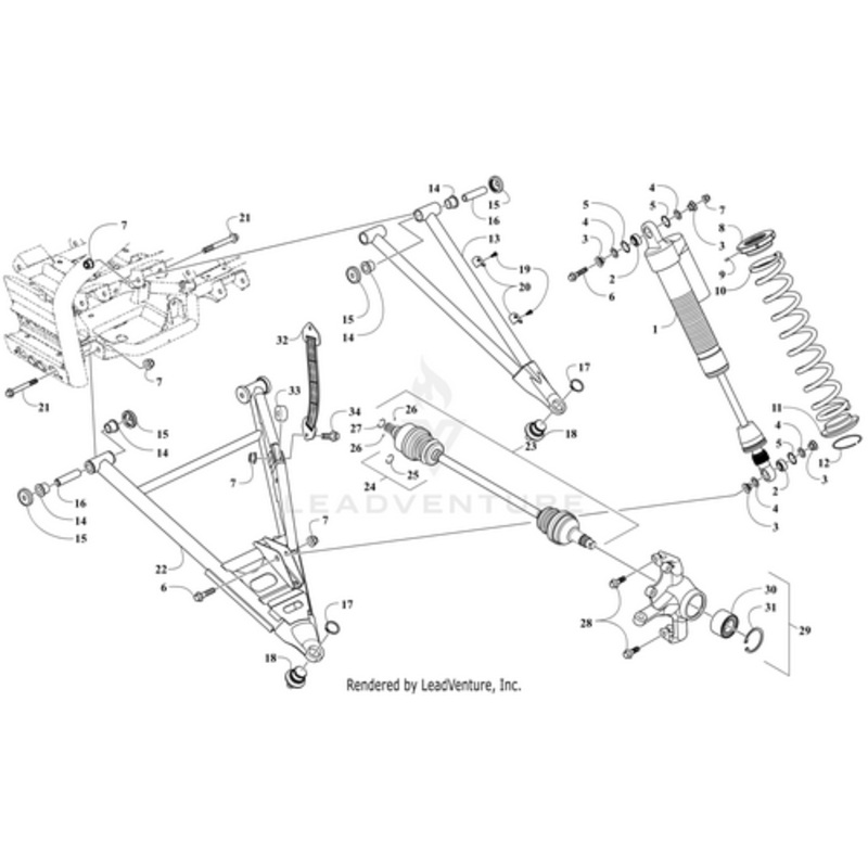 A-Arm – Front Lower Right Tag (Inc. 14-18) by Arctic Cat