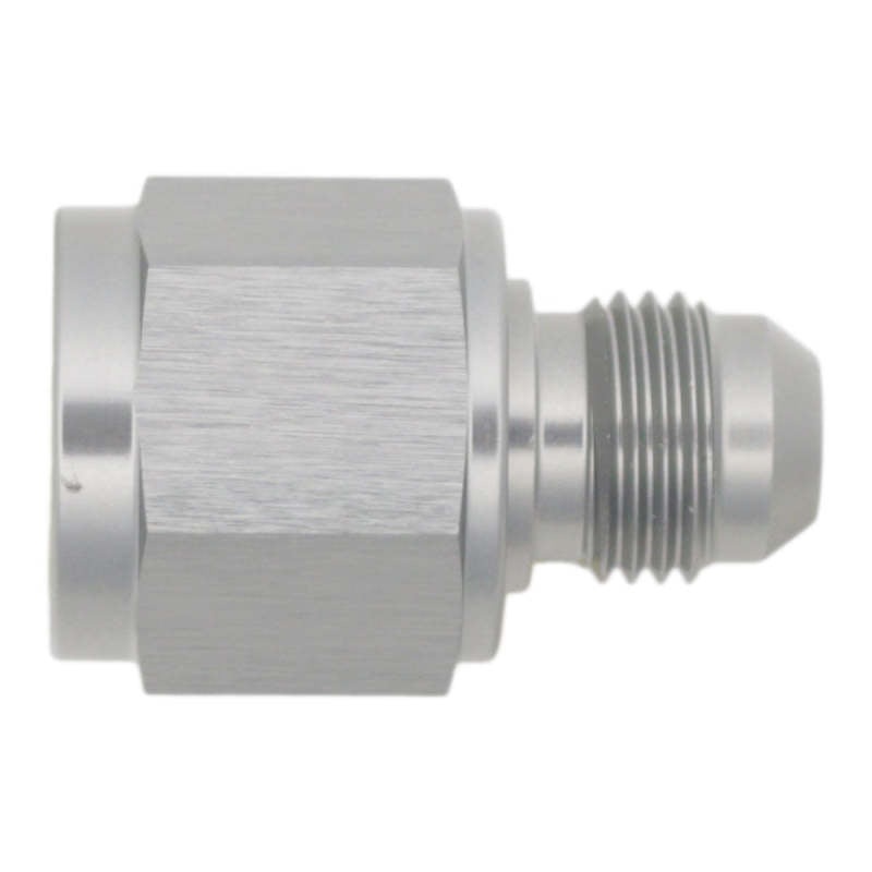 DeatschWerks 8AN Female Flare to 6AN Male Flare Reducer – Anodized DW Titanium