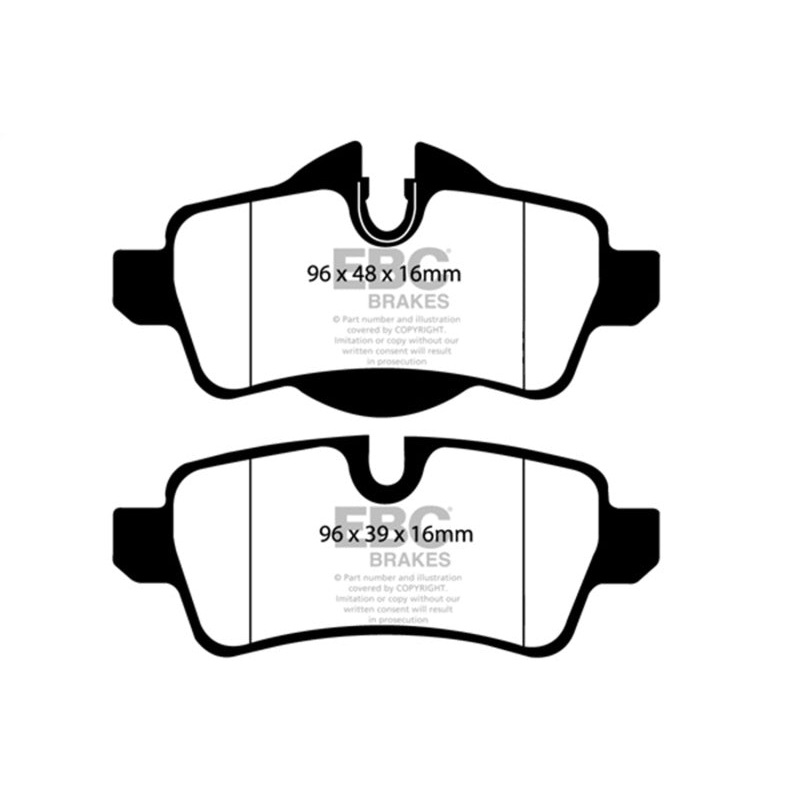 EBC 07-14 Mini Hardtop 1.6 Greenstuff Rear Brake Pads