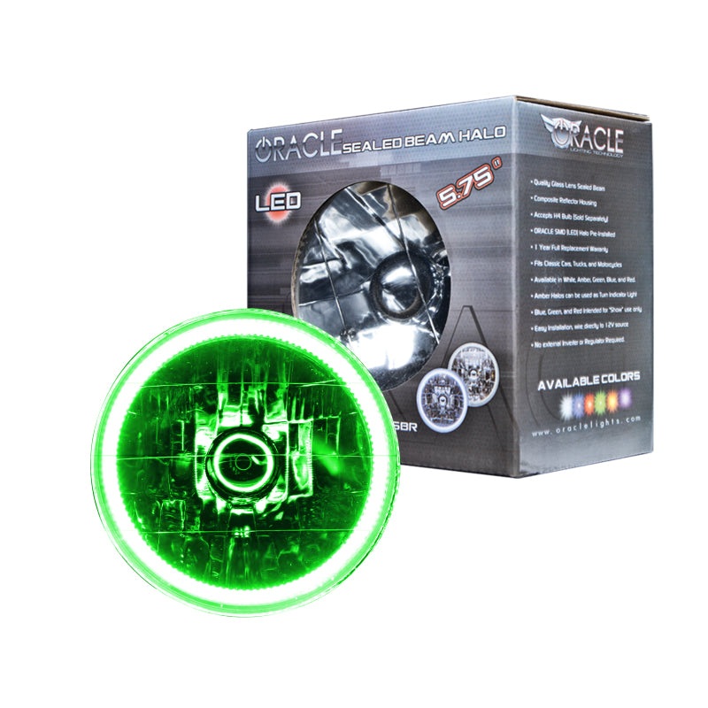 Oracle Pre-Installed Lights 5.75 IN. Sealed Beam – Green Halo