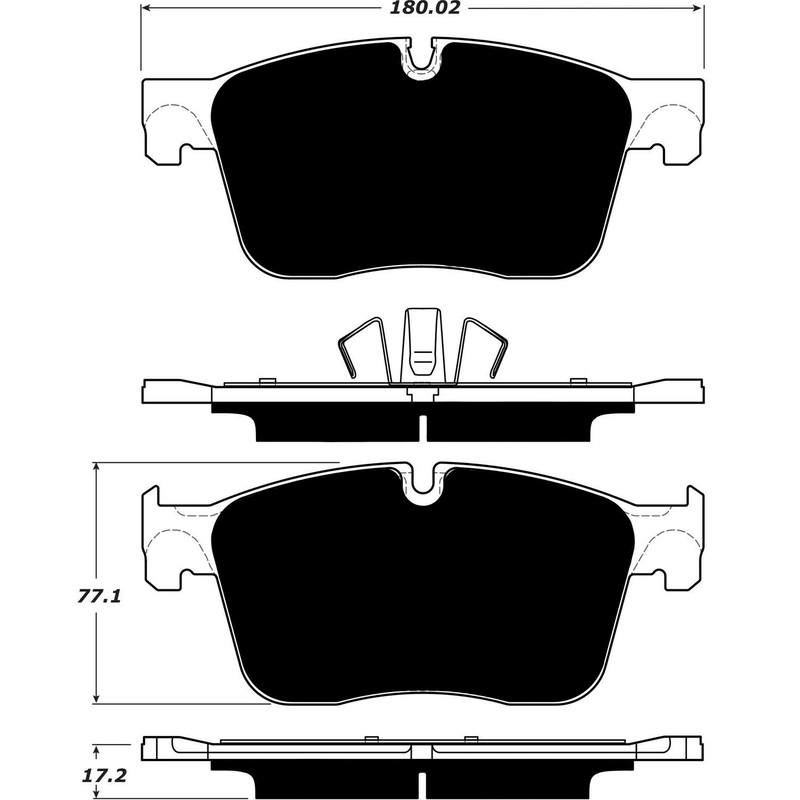 Porterfield Brake Pads for 2017 JAGUAR XE 18″