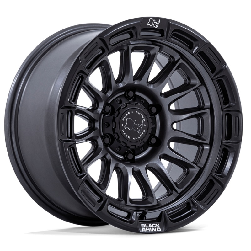 17×9.0 Black Rhino Rival BR025 Matte Gunmetal w/ Matte Black Lip