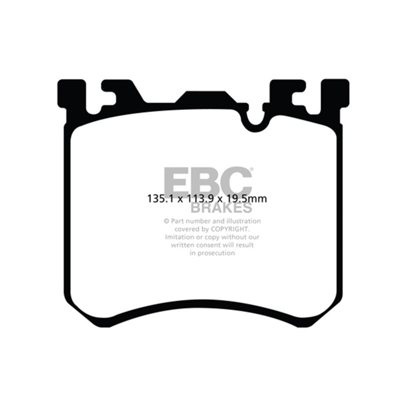 EBC 10-13 BMW X5M 4.4 Twin Turbo Redstuff Front Brake Pads