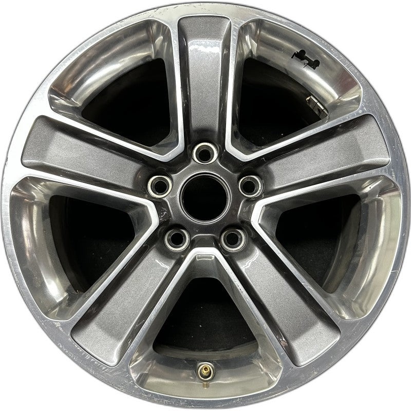 18″ WRANGLER 18 VIN X 6th digit JL body 18×7.5 5 spoke straight spoke opt WHG polished with spokes granite crystal Original OEM Wheel Rim