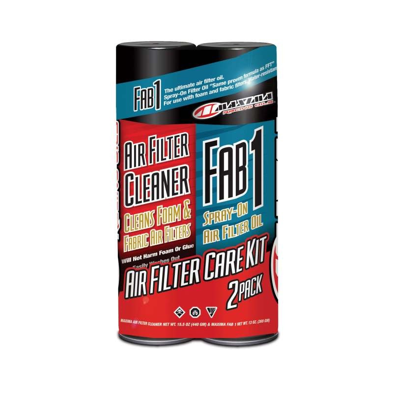 Maxima Air Filter Maintenance Combo Kit – 2-Pack (Aerosol)