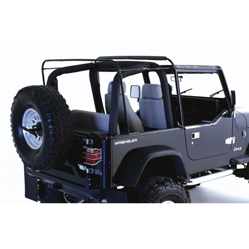 Rampage 1987-1995 Jeep Wrangler(YJ) Soft Top Hardware – Black