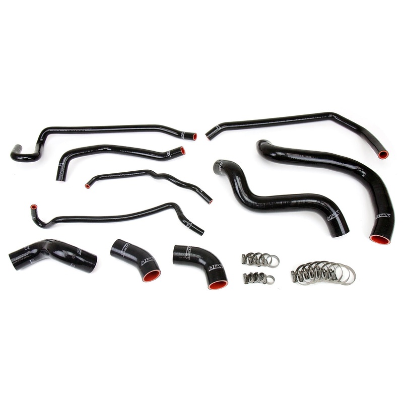 HPS Silicone Radiator + Heater Coolant Hose Kit | 2011 – 2014 Ford Mustang GT (57-1429-BLK)
