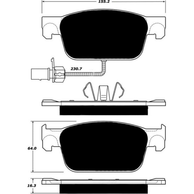 Porterfield Brake Pads for 2018 AUDI A4 w/314mm Front Disc