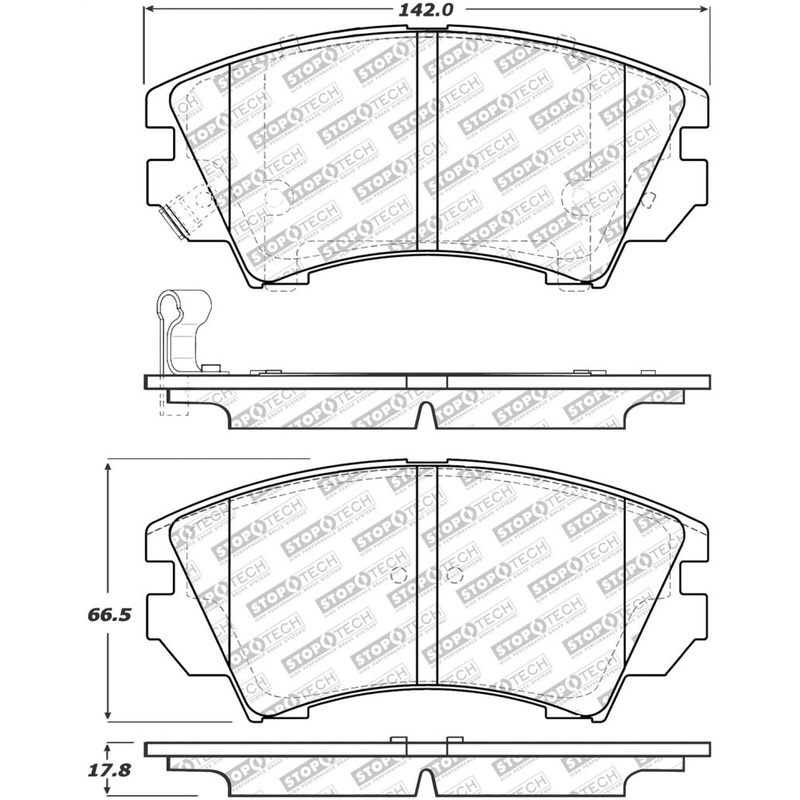 StopTech Street Select Brake Pads w/Hardware – Front