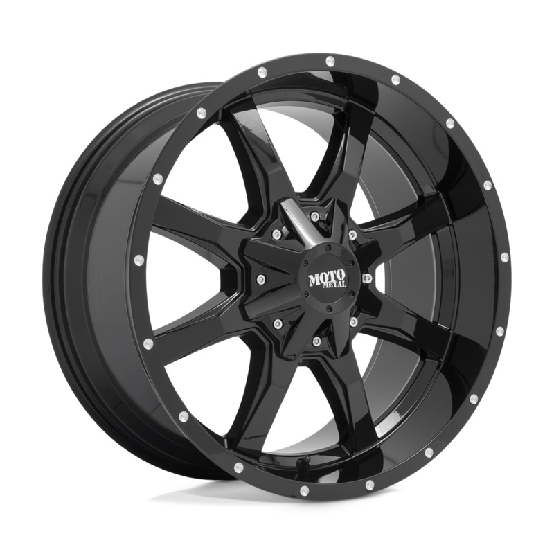 Moto Metal Wheels MO970 18″ 8×165.1 Gloss Black With Milled Lip