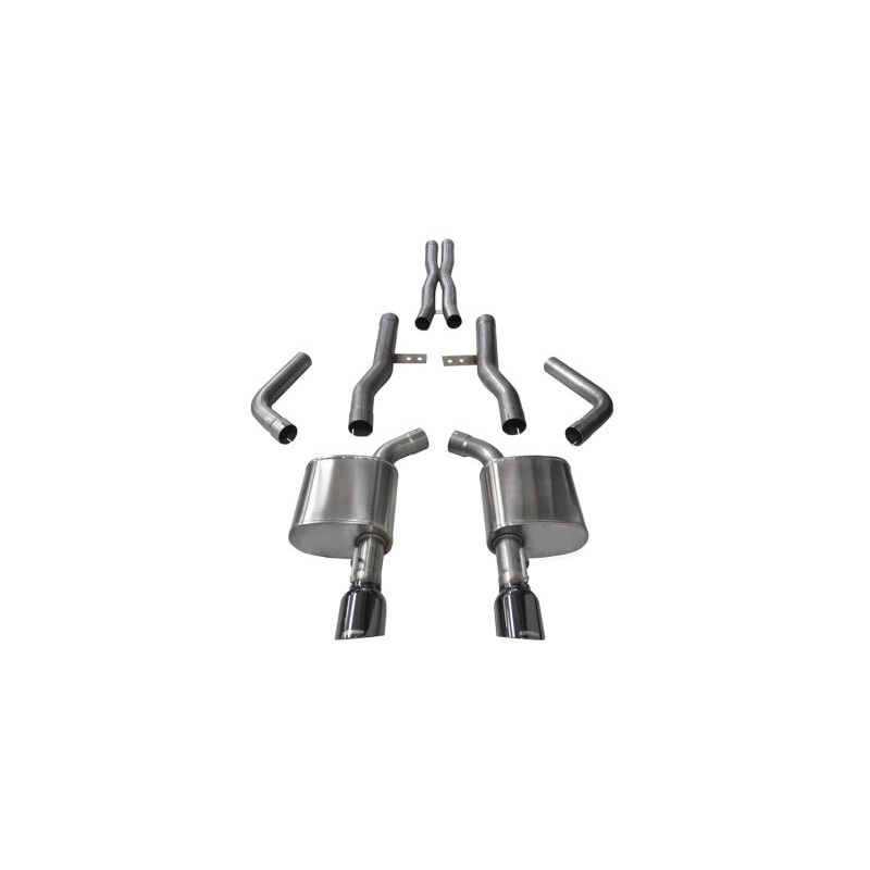 Corsa 2015-2023 Dodge Charger SRT/Scat Pack/R/T 6.4L Black Xtreme Cat-Back Exhaust