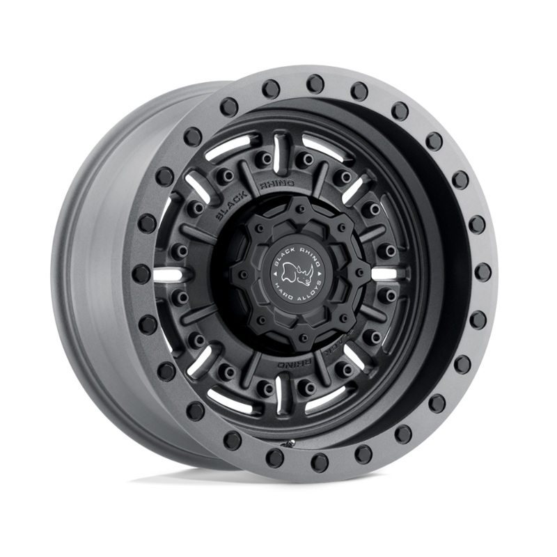 17×8.5 Black Rhino Abrams Textured Matte Gunmetal
