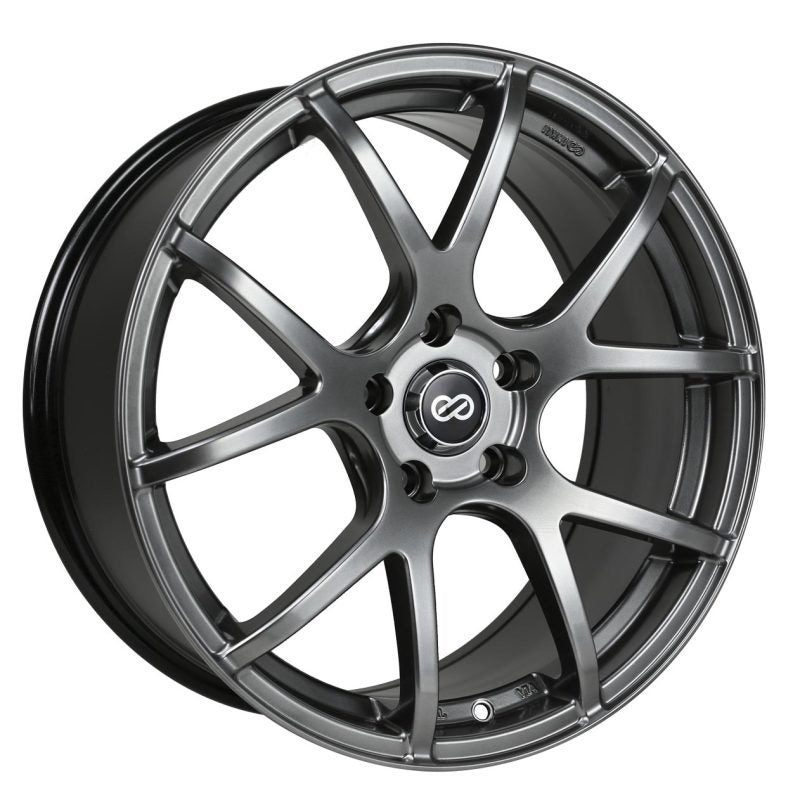 Enkei M52 17×7.5 45mm Offset 5×100 Bolt Pattern 72.6mm Bore Dia Hyper Black Wheel