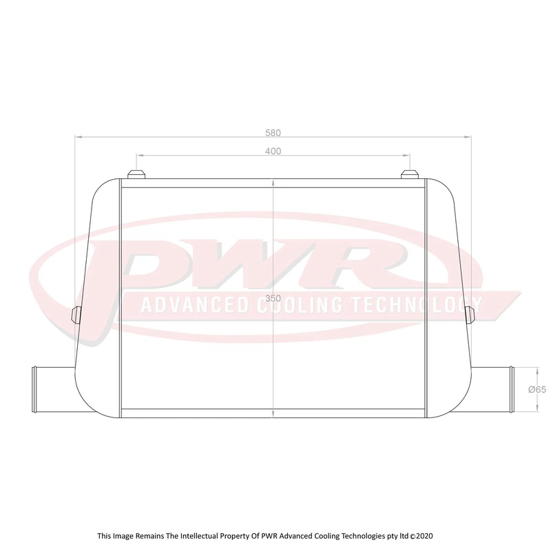 PWR – 68mm Performance Intercooler (Mazda RX7 FC Series 4-5 85-92) 2.5 Outlets