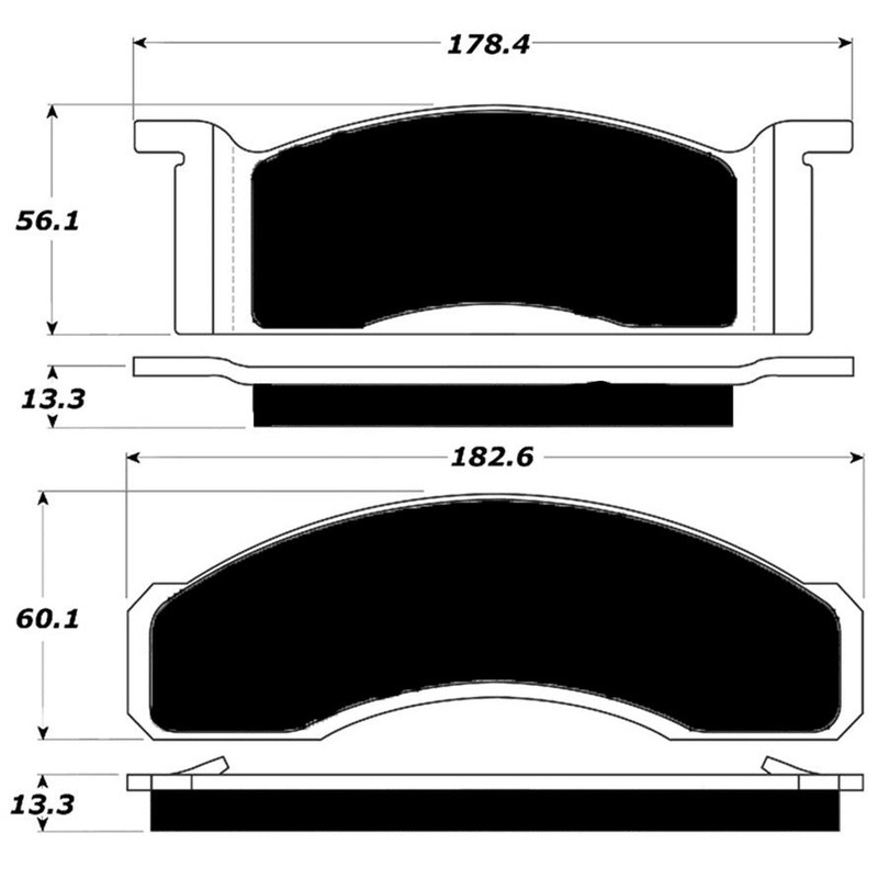 Porterfield Brake Pads for 1969 FORD MUSTANG 428 V8 w/Front Discs