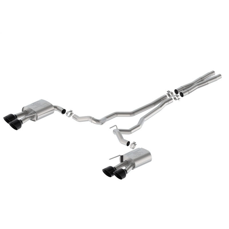 Ford Racing 2024 Mustang 5.0L Extreme Non-Active Cat-Back Exhaust w/Valance – Black Tip