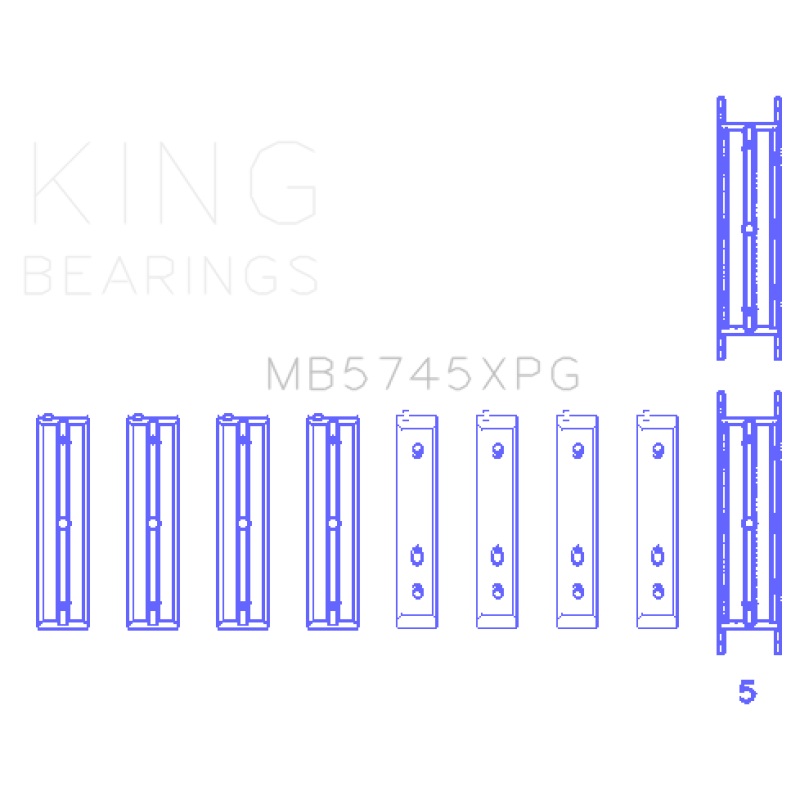 King Subaru FA20 FB20 Performance Tri-Metal Main Bearing Set – Size +.025mm