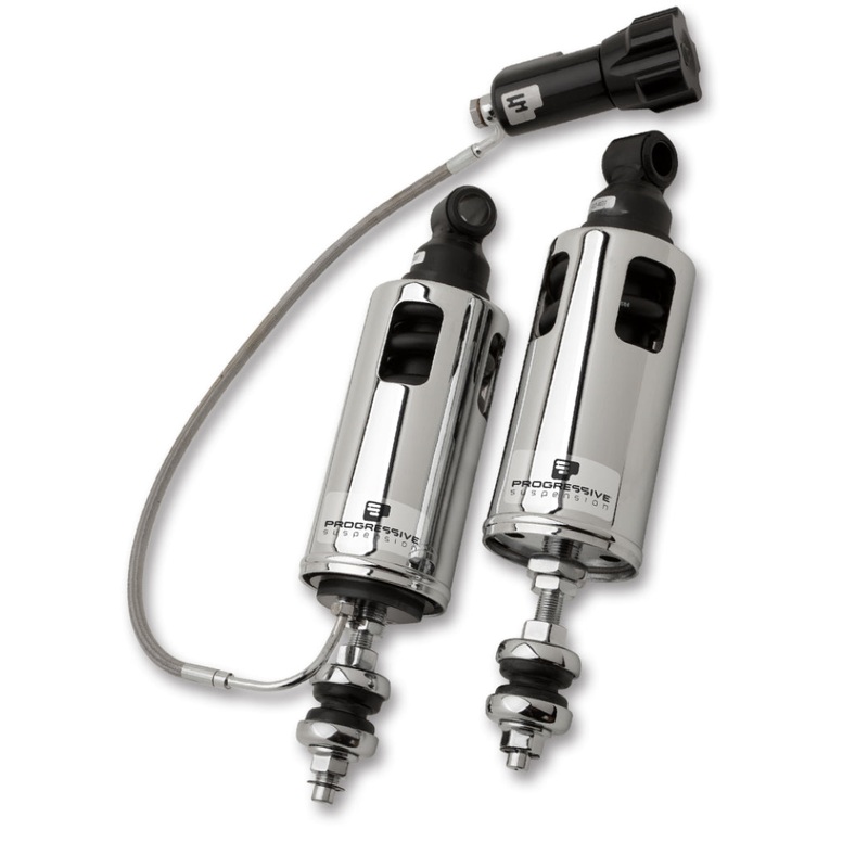 Progressive 00-17 Harley Softail 422 Series Shocks w/RAP – Chrome
