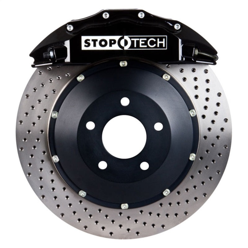 StopTech 11-12 BMW 535i/550i Sedan Front BBK w/ Black ST-60 Calipers Drilled 380x35mm Rotors