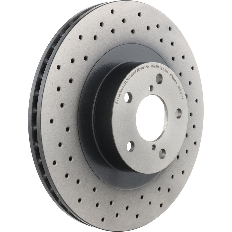 XTRA Drilled Front Disc Brake Rotor – 09.9077.1X