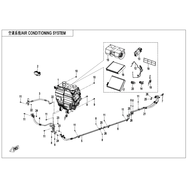 Pressure Pipe Assembly 1 by CF Moto