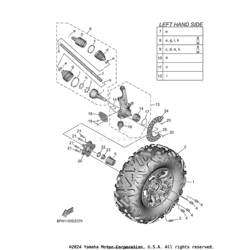 Cast Front Wheel by Yamaha