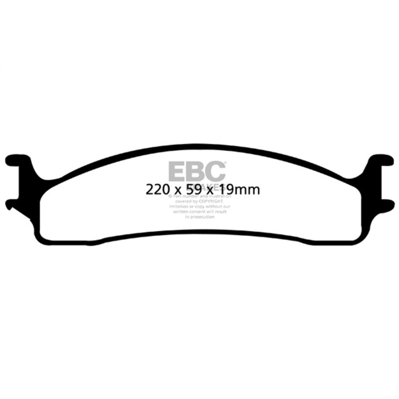 EBC 06-11 Dodge Ram 1500 Mega Cab 2WD Greenstuff Front Brake Pads