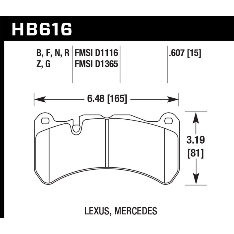 Hawk 08-09 Lexus IS-F HP+ Street Front Brake Pads