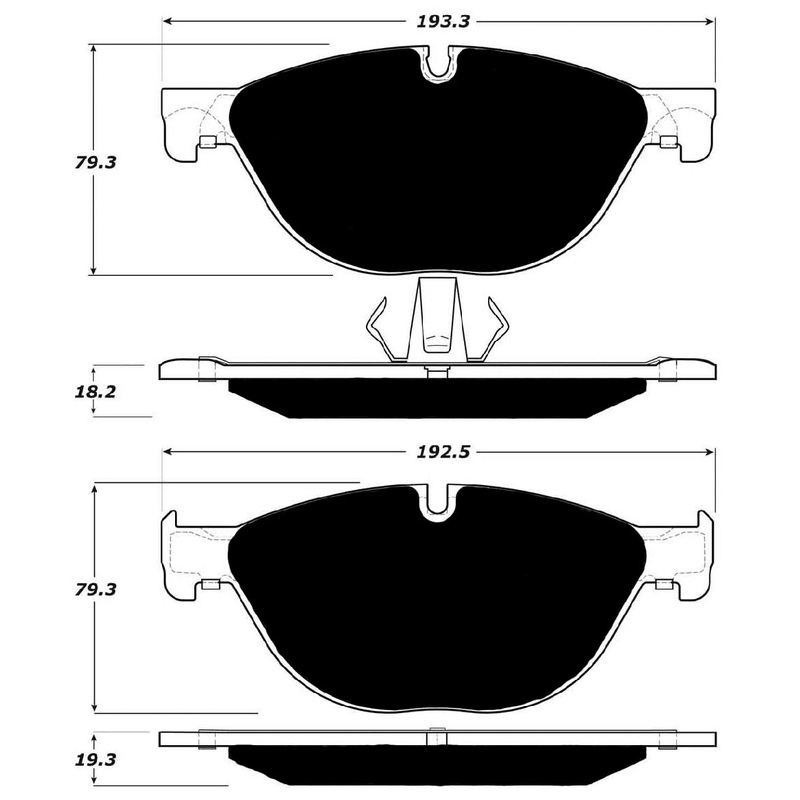 Porterfield Brake Pads for 2017 BMW 550i