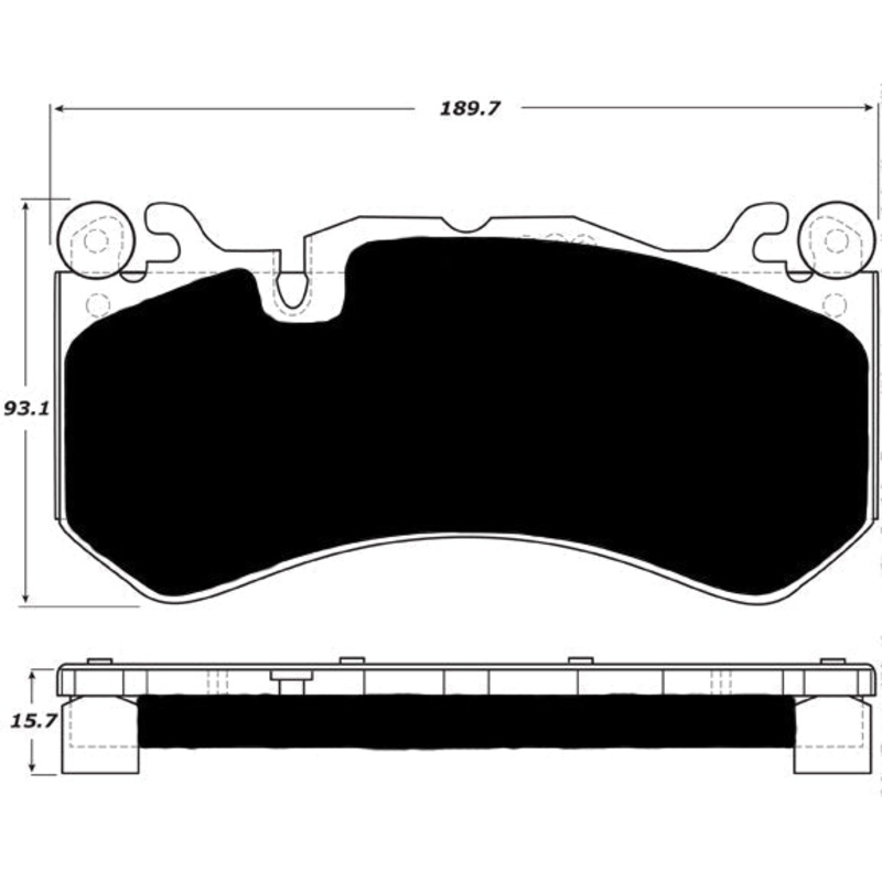 Porterfield Brake Pads for 2010 MERCEDES-BENZ CLS63 AMG – w/Iron Discs