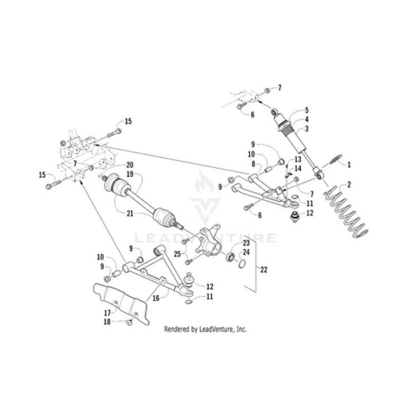 A-Arm – Upper Right Platinum (Inc. 9-12) by Arctic Cat