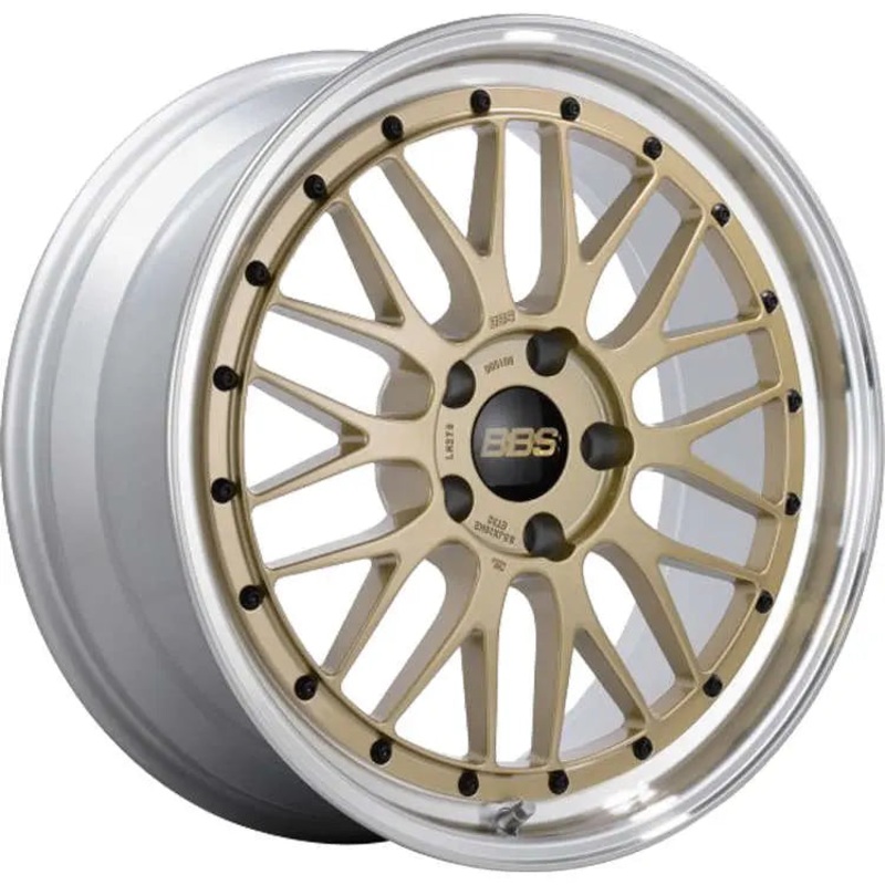 BBS LM 17×8.5 5×120 ET18 82mm PFS Required Gold Center Diamond Cut Lip Wheel | LM276GPK