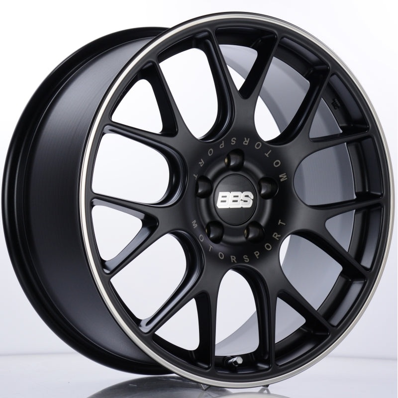 BBS CH-R 19×8.5 5×112 ET32 Satin Black Polished Rim Protector Wheel -82mm PFS/Clip Required