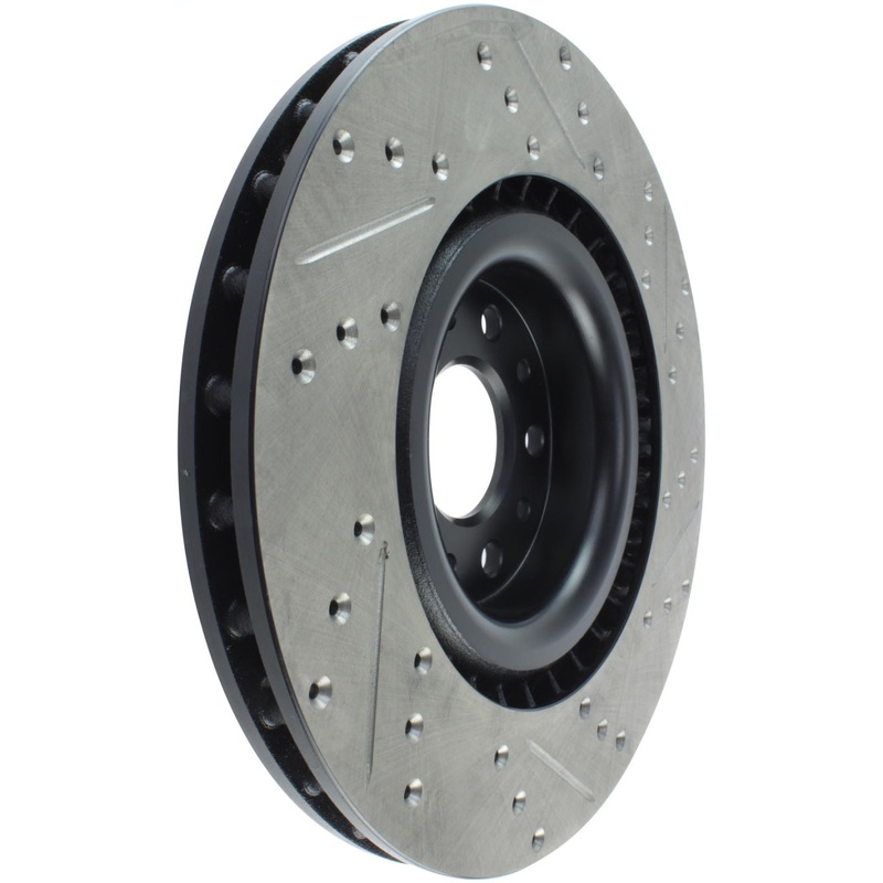 StopTech 2014-2015 Fiat 500L Front Right Slotted & Drilled Sport Brake Rotor