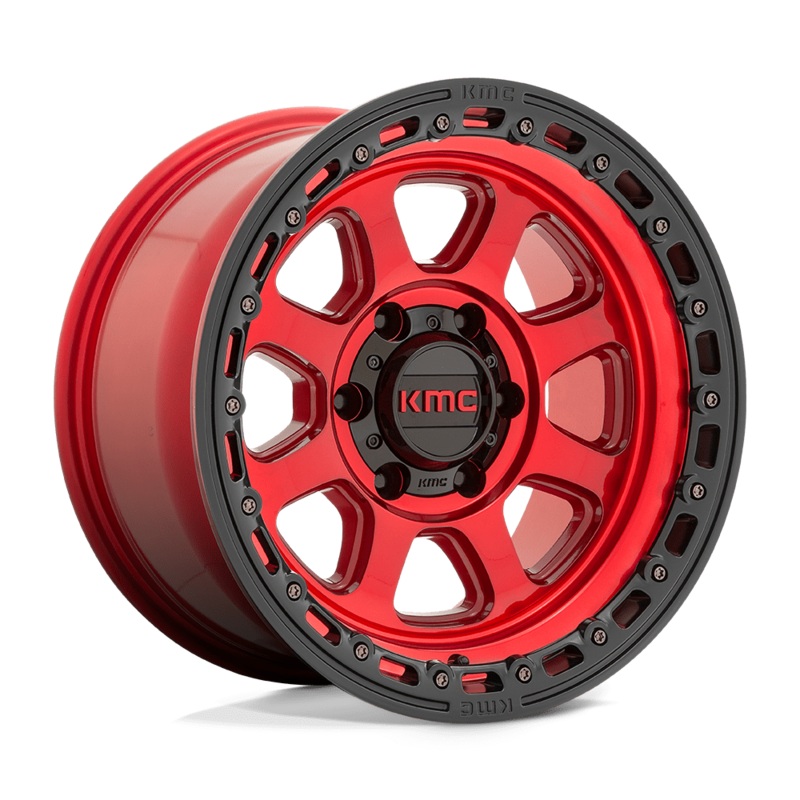 KMC Wheels KM548 Chase 20″ 6×139.7 Candy Red With Black Lip