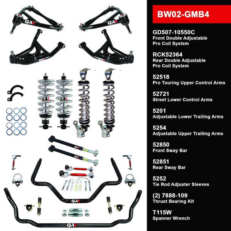 QA1 BW02-GMB4 Level 2 Big Wheel Suspension Kit 71-76 GM B-Body
