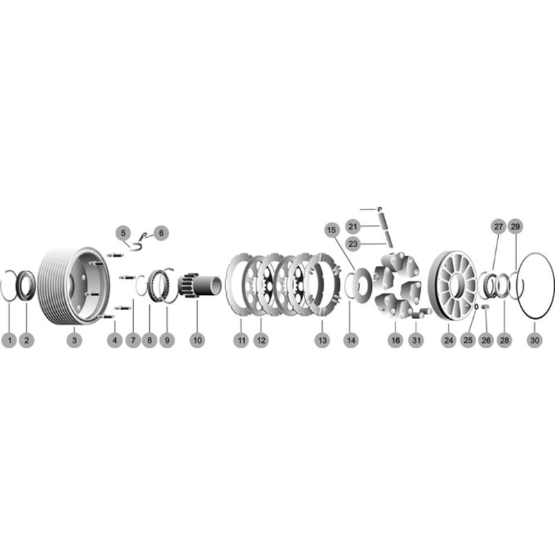 (1) 2-021 SMC Bearing Snap Ring