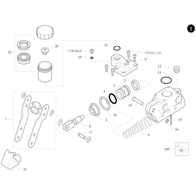 10. 10.10525.00 Master Cylinder Reservoir and Cap