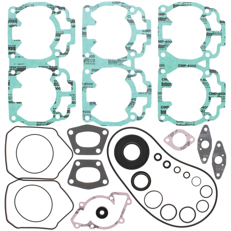 Vertex 711256 Gaskets 2001 Ski-Doo Formula 500/DLX LC Complete Gasket Kit w/ Oil Seals