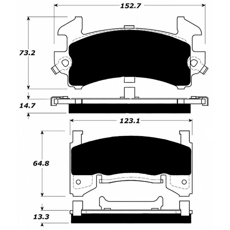 Porterfield Brake Pads for 1988 PONTIAC FIREBIRD w/Rear Drums