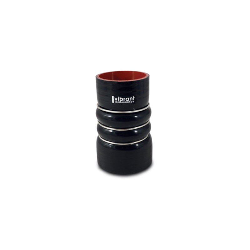 Vibrant 4 Ply Aramid Reinf Silicone Hump Hose conn 3in ID x 6in long 3 reinforcement ring MATTE BLK