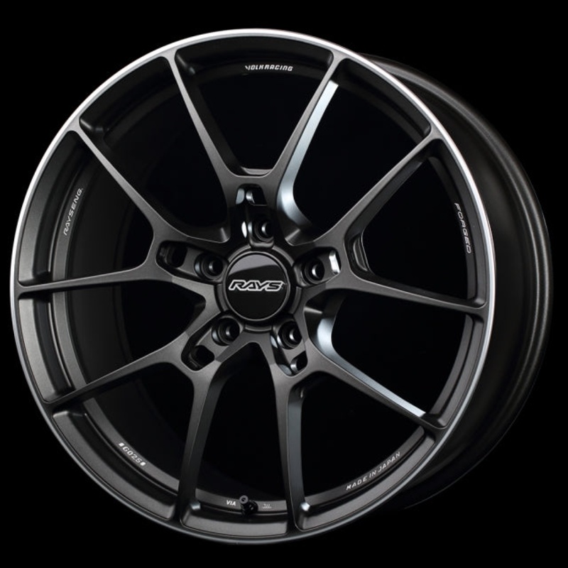 Volk Racing G025 Wheel  – 20×8.5 +20 | 5×112 | Matte Gunblack w/ DC Rim Edge