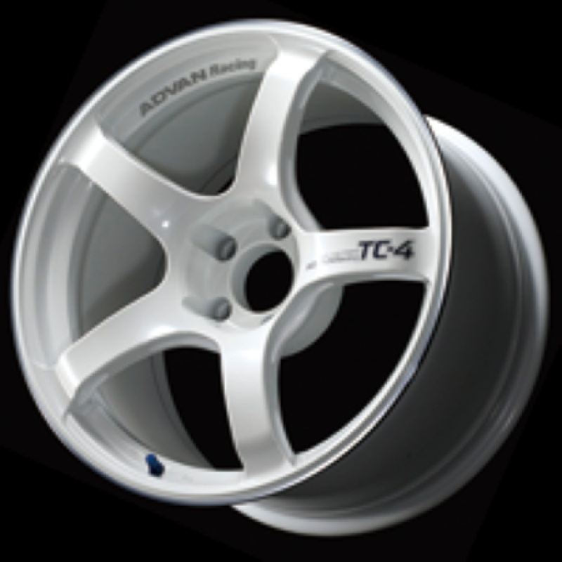 Advan TC4 17×7.5 +35 4-98 Racing White Metallic & Ring Wheel